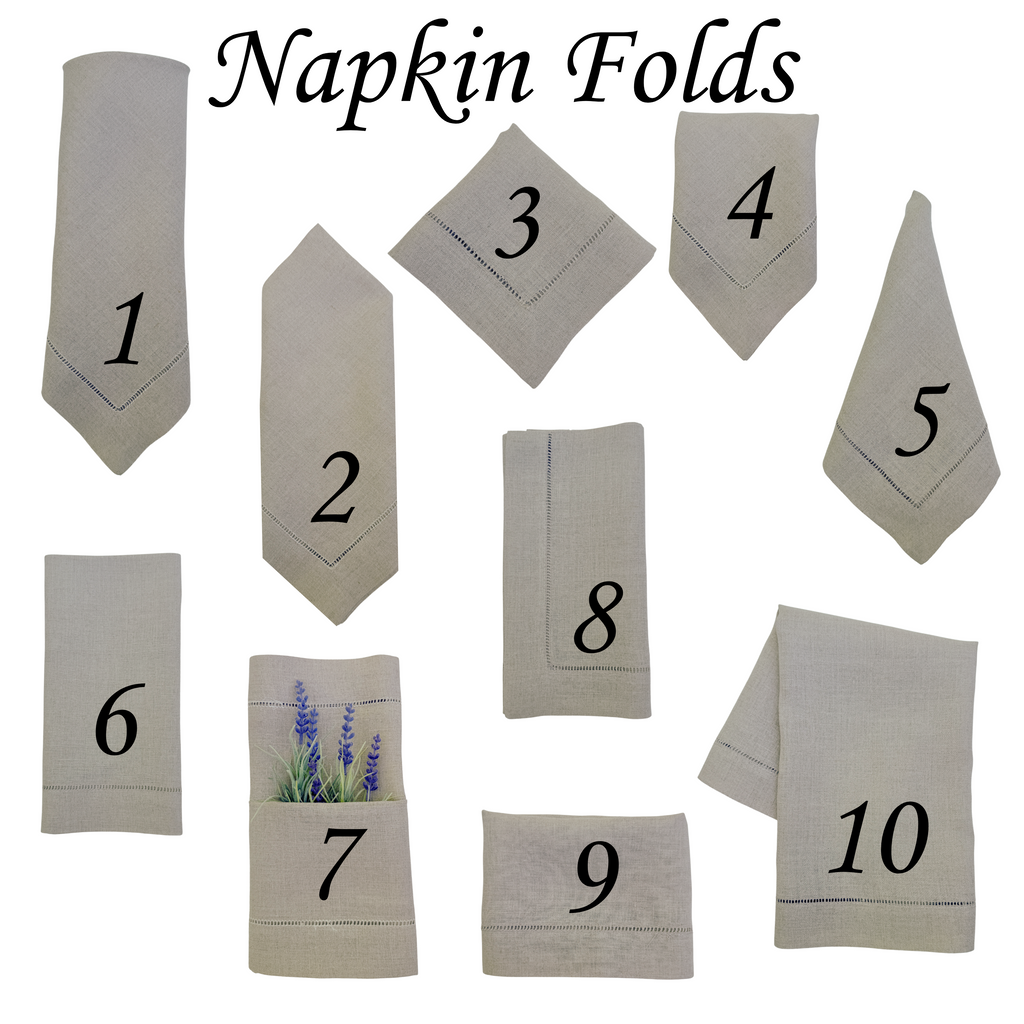 Twelve Days of Christmas Cloth Napkins - Set of 12 napkins - White Tulip Embroidery