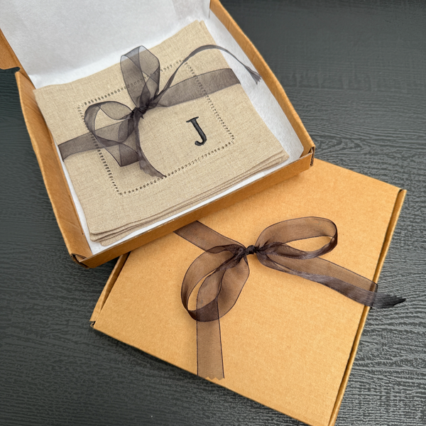 Gift Wrap - White Tulip Embroidery