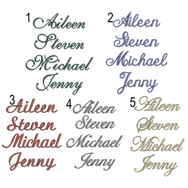 Set of 100 Personalized Wedding Party Monogrammed Name Napkins, Bulk names napkins - White Tulip Embroidery