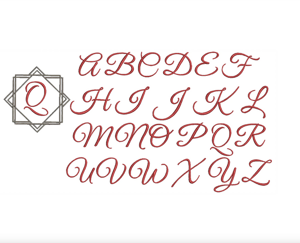 Modern Border Monogrammed Cloth Dinner Napkins - Set of 4 napkins - White Tulip Embroidery