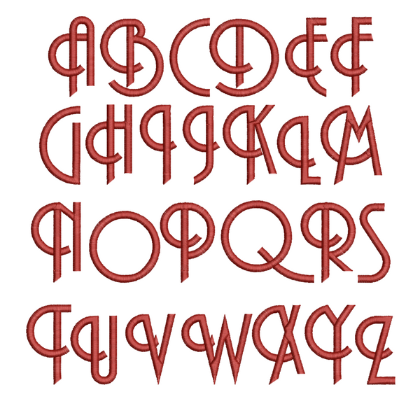 Art Nouveau Monogrammed Embroidered Cloth Napkins - Set of 4 napkins - White Tulip Embroidery