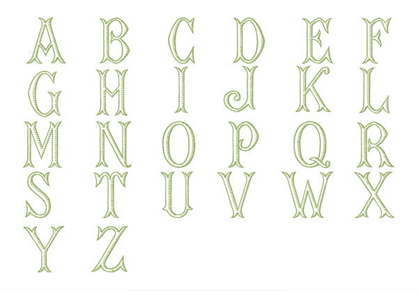 Baroque Monogrammed Cocktail Napkins, Set of 4 - White Tulip Embroidery