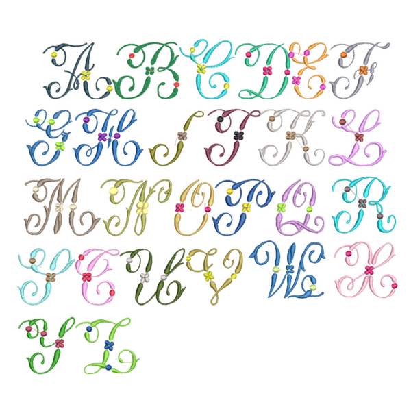 Floral Berry Monogrammed Embroidered Cloth Napkins - Set of 4 napkins - White Tulip Embroidery