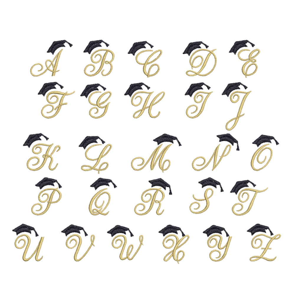 Graduation Monogrammed Cloth Napkins - Set of 4 graduation napkins - White Tulip Embroidery