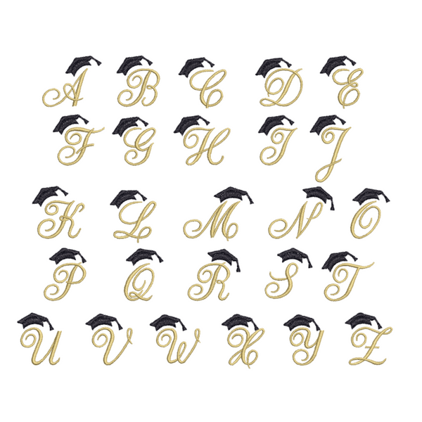 Graduation Monogrammed Cloth Napkins - Set of 4 graduation napkins - White Tulip Embroidery