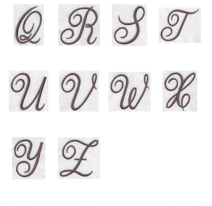 Large Script Monogrammed Cloth Dinner Napkins - Set of 4 napkins - White Tulip Embroidery