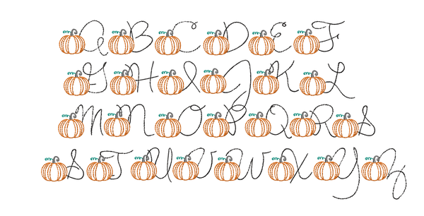 Pumpkin Monogrammed Cloth Dinner Napkins - Set of 4 napkins - White Tulip Embroidery