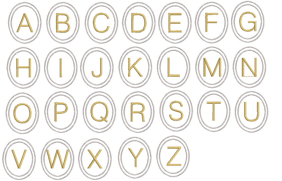 Single Letter Oval Monogrammed Napkins - Set of 4 napkins - White Tulip Embroidery