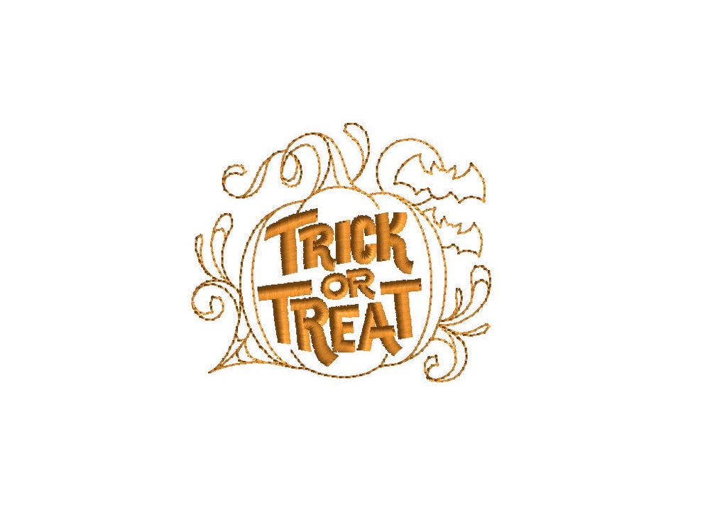 Trick or Treat Halloween Cloth Napkins - Set of 4 napkins - White Tulip Embroidery