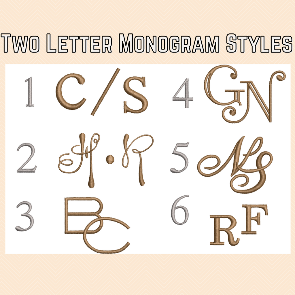200 Bulk Two Initial Script Monogrammed Cloth Napkins, 2 letter monogram - White Tulip Embroidery