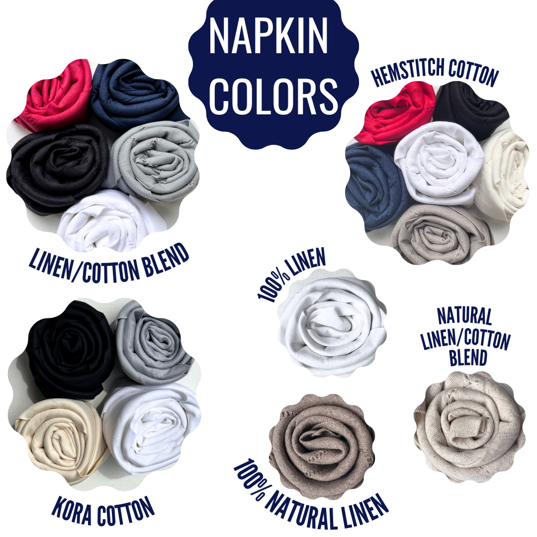Cloth Napkins Set of 12 Navy Cotton Dinner Napkins Hemstitch Linen