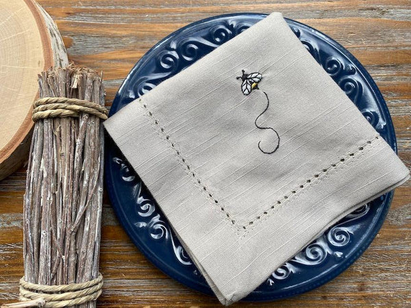 Bee Kind Embroidered Checkered Kitchen Towel - Napkins2go