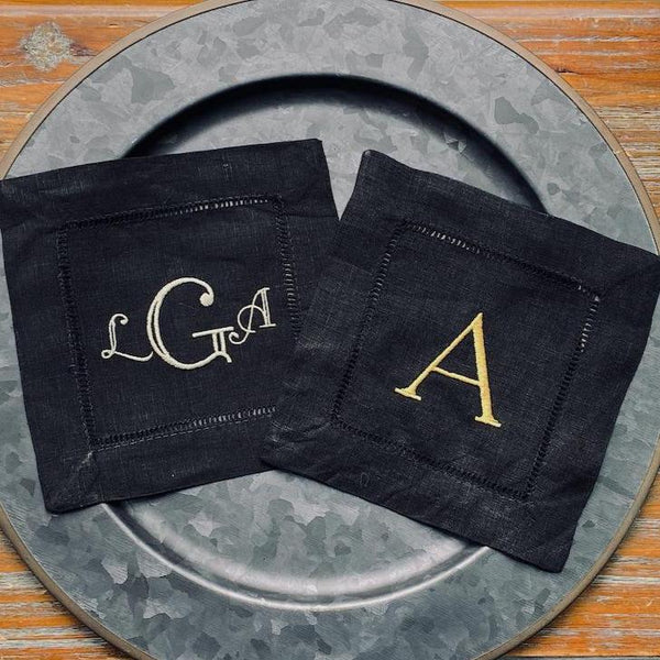 Monogrammed Linen Napkins, Set of 4 – Kettle and Cloth