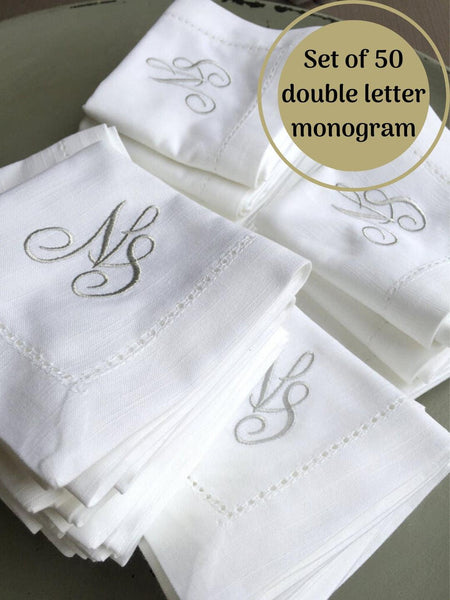 Custom Double hemstitch Cloth Napkins