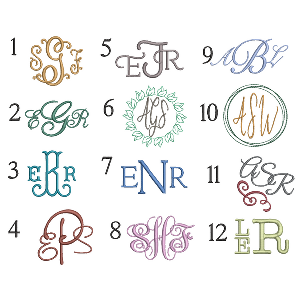 3 Letter Bulk Monogrammed Wedding Napkins, Set of 75, Embroidered