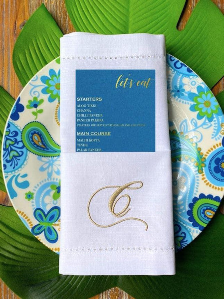 Elegant Cloth-Like Dinner Napkins with Gold Border for Parties, Wedding  [BULK]