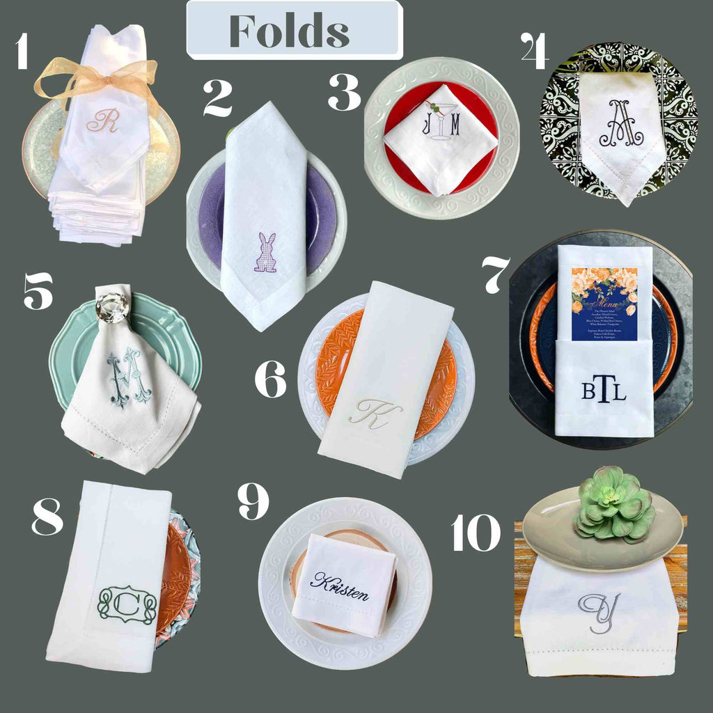 Plaid Bear Napkins, Set of 4, Christmas cloth napkins, Plaid napkins, Bear embroidered napkins - White Tulip Embroidery