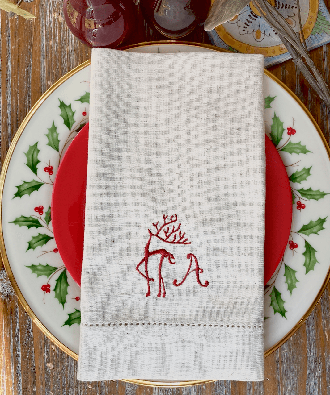 Twelve Days of Christmas Embroidered Cloth Napkins - Set of 12 napkins –  White Tulip Embroidery