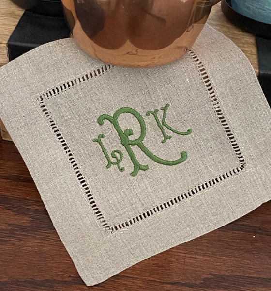 Monogrammed Linen Napkins, Set of 4 – Kettle and Cloth