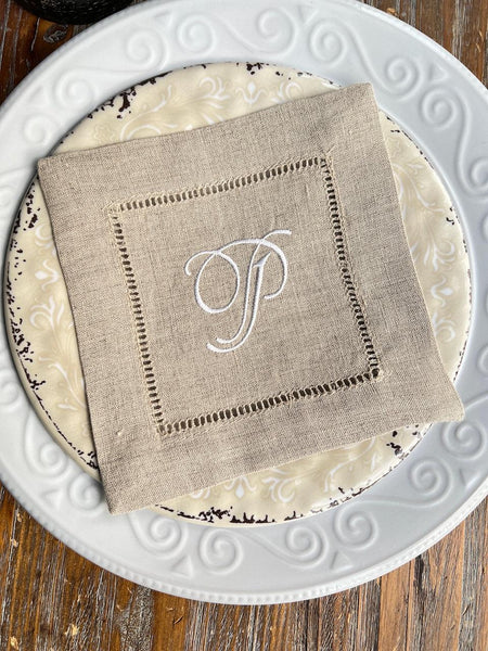 Monogrammed Linen Napkins, Set of 4 – Kettle and Cloth